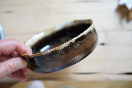 Preview: handgetöpferte Keramik Bowl Schälchen für Oliven, Nüsse oder Pralinen